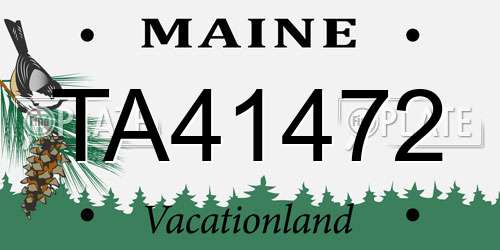 TA41472 Maine License Plate