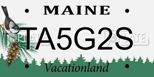 TA5G2S Maine License Plate