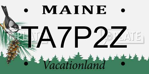 TA7P2Z Maine License Plate