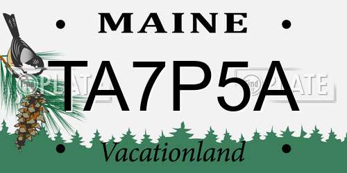 TA7P5A Maine License Plate