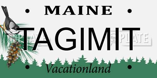 TAGIMIT Maine License Plate