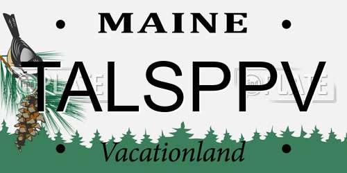 TALSPPV Maine License Plate
