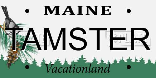 TAMSTER Maine License Plate