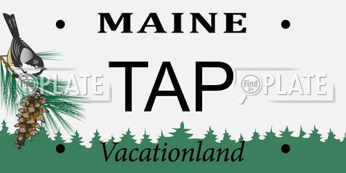 TAP Maine License Plate