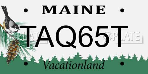 TAQ65T Maine License Plate