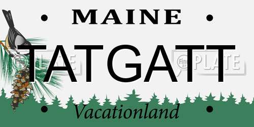 TATGATT Maine License Plate