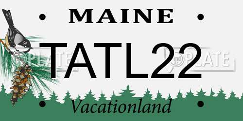 TATL22 Maine License Plate
