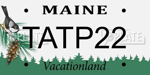TATP22 Maine License Plate