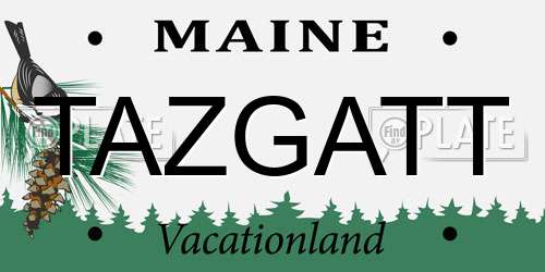 TAZGATT Maine License Plate