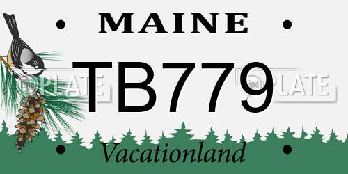 TB779 Maine License Plate