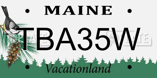 TBA35W Maine License Plate