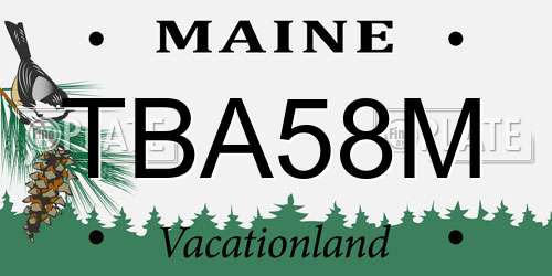 TBA58M Maine License Plate