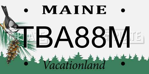 TBA88M Maine License Plate