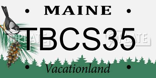 TBCS35 Maine License Plate