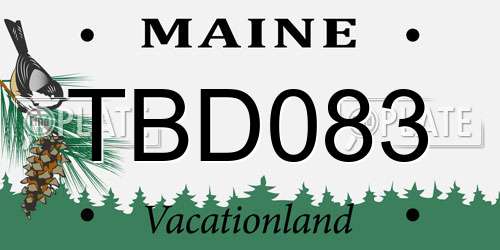 TBD083 Maine License Plate