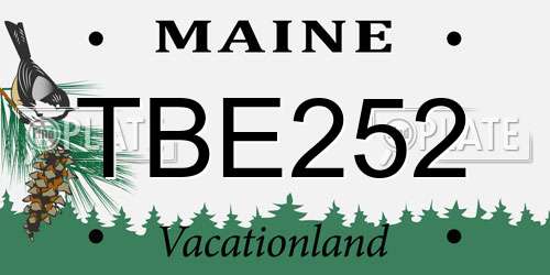 TBE252 Maine License Plate