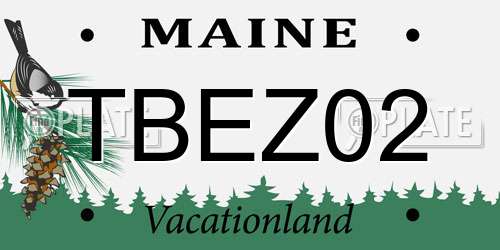 TBEZ02 Maine License Plate
