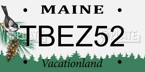 TBEZ52 Maine License Plate
