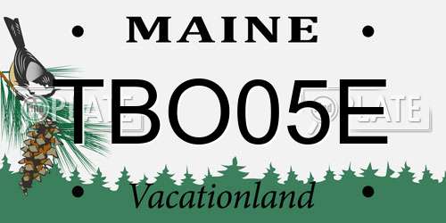 TBO05E Maine License Plate