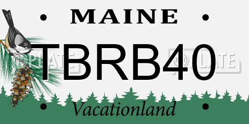 TBRB40 Maine License Plate