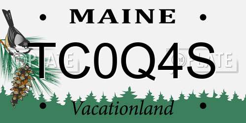 TC0Q4S Maine License Plate