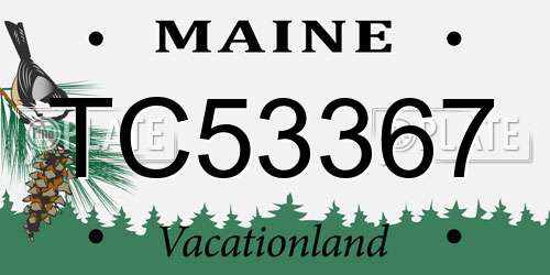 TC53367 Maine License Plate