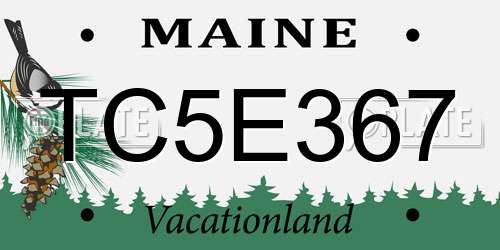 TC5E367 Maine License Plate