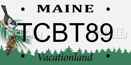 TCBT89 Maine License Plate