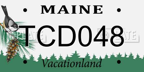 TCD048 Maine License Plate