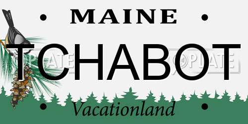 TCHABOT Maine License Plate