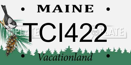 TCI422 Maine License Plate