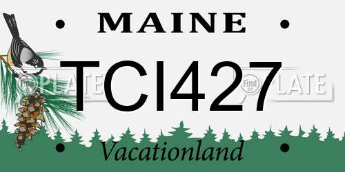TCI427 Maine License Plate