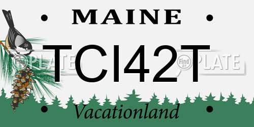 TCI42T Maine License Plate