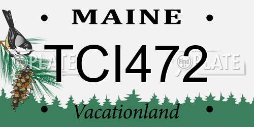 TCI472 Maine License Plate