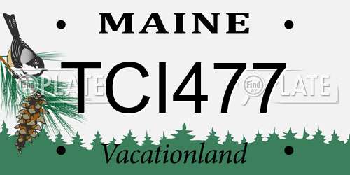 TCI477 Maine License Plate