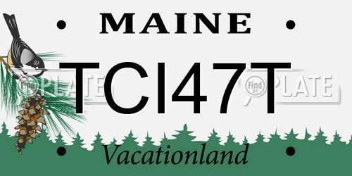 TCI47T Maine License Plate