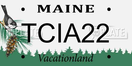 TCIA22 Maine License Plate