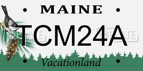 TCM24A Maine License Plate