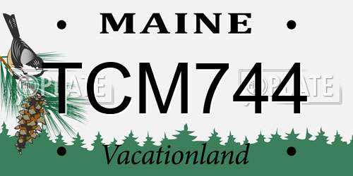 TCM744 Maine License Plate