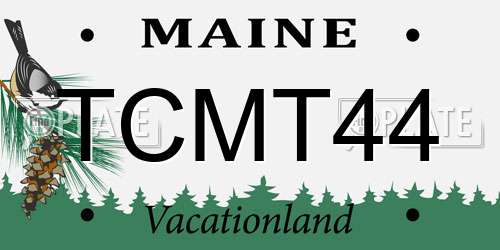 TCMT44 Maine License Plate