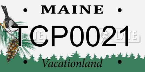TCP0021 Maine License Plate
