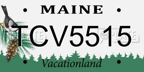 TCV5515 Maine License Plate