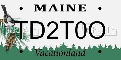 TD2T0O Maine License Plate