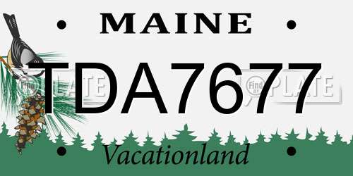 TDA7677 Maine License Plate