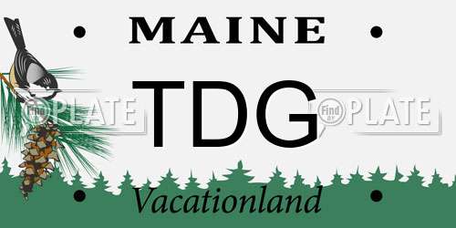 TDG Maine License Plate
