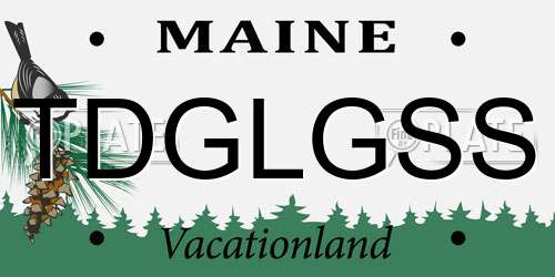 TDGLGSS Maine License Plate