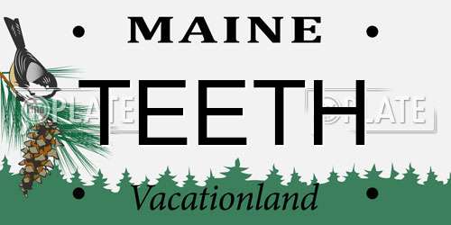 TEETH Maine License Plate