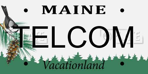 TELCOM Maine License Plate