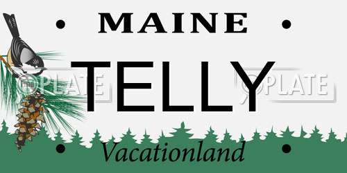 TELLY Maine License Plate