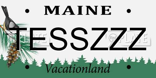 TESSZZZ Maine License Plate
